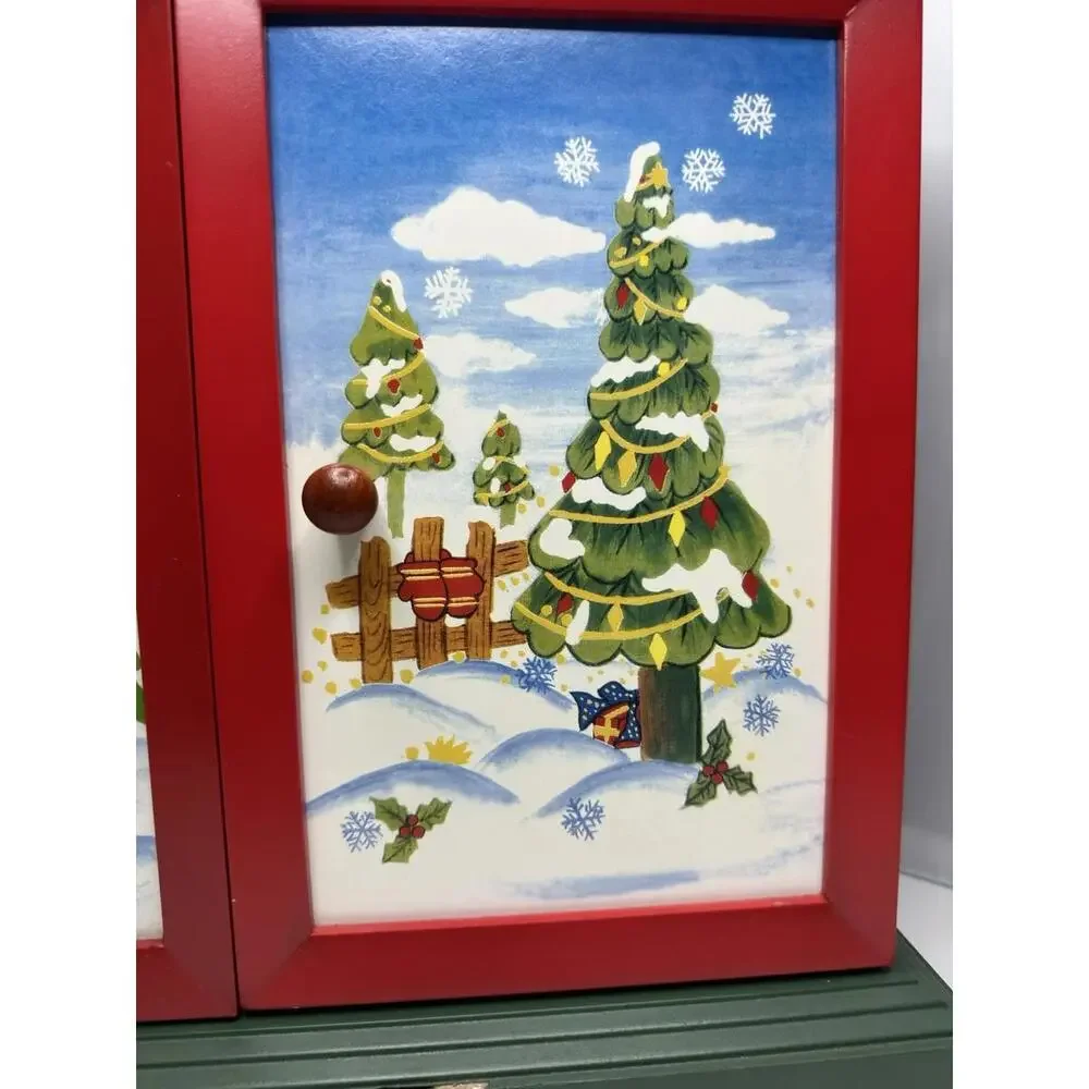 Vintage 2003 Thomas Pacconi Classics Christmas Wooden Advent Calendar w/ Drawers - Picture 5 of 9